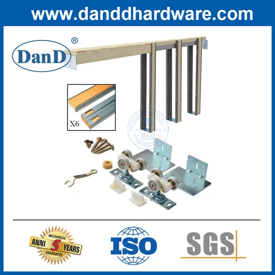 Stainless Steel Pocket Door Frame Hardware for 48 Inch Door Wide