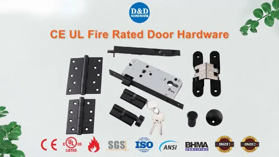 UL CE Fire Rated Black Door Accessories Closer Exit Device Furniture Fitting Construction Hardware Internal Commercial Door Hinge Lock Hardware Set