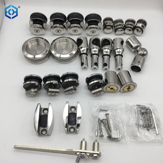 Chrome Stainless Steel Frameless Sliding Shower Door Hardware 