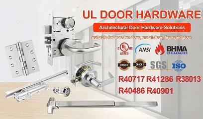 UL Listed ANSI Fire Rated Bhma Door Fitting Stainless Steel Hinge Closer Security Handle Lock Set Knob Commercial Construction Architectural Building Hardware 