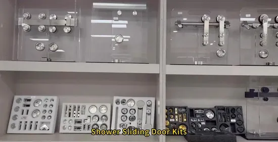 180 Degree Stainless Steel Shower Frameless Glass Sliding Door Hardware 