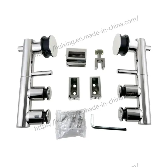 Huixing Frameless Stainless Steel 304 Sliding Shower Sliding Door Roller Hardware Accessories System 
